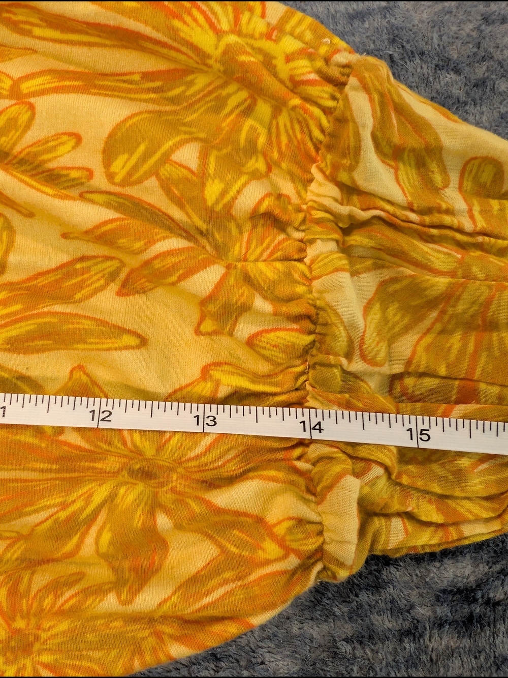 Free People Small Yellow Floral Square-Neck Crop Top - Picture 8 of 9